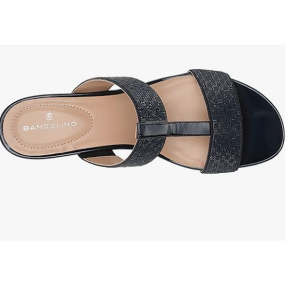 Bandolino Women's IHAVETO2 Wedge Sandal New Luxe Navy 7.5 - Picture 1 of 6